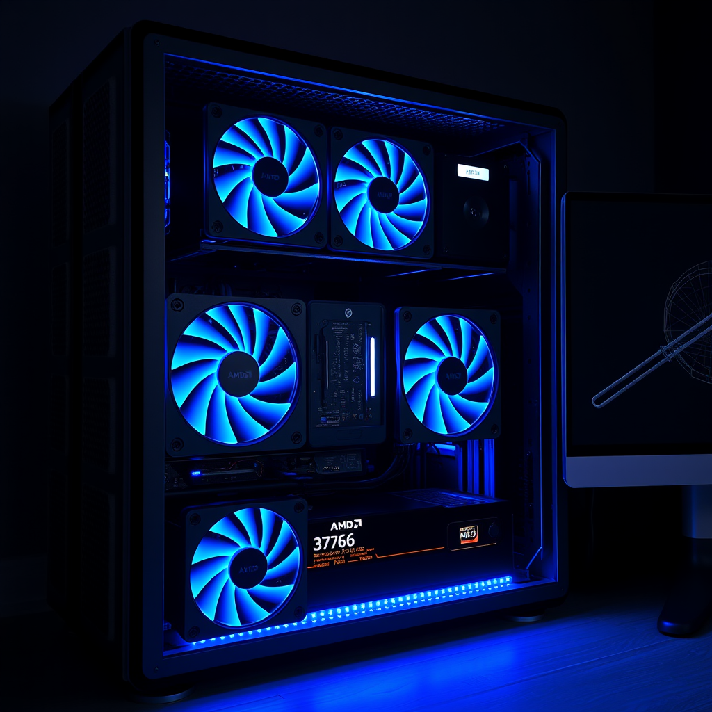 Homelab AI workstation with dual GPUs and AMD Ryzen processor